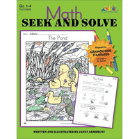 eBook: Math Seek and Solve (PDF version - 1-User Download) - ISBN 9780787786793 - Grade 1 - 4-You will receive two emails: one confirming your entire order, and one with a "Download Software" buttonYou can download immediately or return to your email to download later