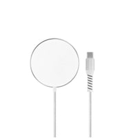 LOGiiX Piston Connect Mag MagSafe Charger - 1.5M - Silver-Durable and fast wireless Magsafe charger for iPhone 12
