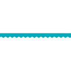 Teacher Created Resources Scalloped Teal Border Trim, 72 Pack-Bulletin board borders are apt for decorating Toddler - 12th grade classrooms