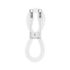 LOGiiX Vibrance Silicone Cable USB-C to USB-C - White-1M (~3 Ft) ultra-soft, Colourful and flexible charging cable