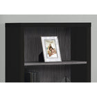 Monarch Specialties 7407 48"H Bookcase - Black/Grey With Adjustable Shelves-4-shelf bookcase in an elegant black and  grey wood-look finish on all sides to make a real statement in your living space