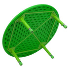 Flash Furniture 45" Round Green Plastic Height Adjustable Activity Table-1.5'' Thick Textured Green Plastic Table Top