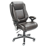 True Endsleigh Executive High-Back Chair, Espresso-Upholstered with soft Espresso bonded leather