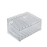 Azar Displays 12"W x 7.5"H x 8"D Cosmetic Display (222682)-2-tiered with 16 compartments measuring 1-1/4" W