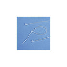 Tag Finishing Options, Beaded Nylon Ties, Manila, 100 Pack-Style - Hole with Wire