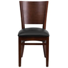Flash Furniture HERCULES Series King Louis Chair with Tufted Back, Black Vinyl Seat & Black Frame - 2 Pack-Set of 2 Wood Dining Chairs