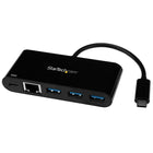 StarTech 3-Port USB-C Hub with Gigabit Ethernet and Power Delivery, USB-C to 3 x USB-A-Expand your laptop or MacBook connectivity through USB-C by adding three USB-A ports (5 Gbps) and a GbE RJ45 port