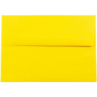 JAM Paper A7 Invitation Envelopes, 5.25 x 7.25, Brite Hue Yellow Recycled, 100 Pack (96326g)-Yellow
