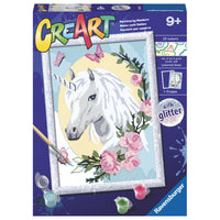 Ravensburger CreArt Unicorn Portrait Painting by Numbers Series D-Artistic Development: Painting by number helps develop children's skills, providing practice with color identification, brush control, dexterity, and focus. 
