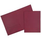 JAM Paper 2 Pocket Linen Folders, Burgundy, 25 Pack-Burgundy Linen Folders