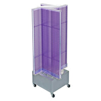 Azar Displays Pegboard Floor Display Pinwheel Spinner, 54" x 13.5", Purple (700445-PUR)-Purple plastic
