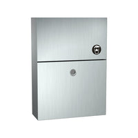 ASI Surface Mounted End Stall Sanitary Napkin Disposal Unit-Napkin disposal unit surface mounted