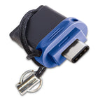 Verbatim 128 GB Store 'n' Go Dual USB 3.2 Gen 1 Flash Drive for USB-C Devices - Blue-Built-in Microban antimicrobial product protection helps fight bacteria growth