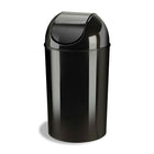 Umbra Grand Can, High-Gloss, Black-With its smooth curves and contemporary design, the Grand can brings style into the most functional of household items