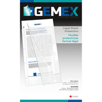 Gemex Vinyl Sheet Protectors with Matte Finish, Clear, Legal Size, 4/1000" Thickness, 50 Pack-Rigid vinyl sheet protectors