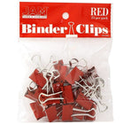 JAM Paper Office Desk Supplies Bundle, Paper Clips & Binder Clips, Red (218334re)-One pack of each