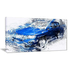 Designart Blue Tuner Car Canvas Art Print, (PT2645-32-16)-Print