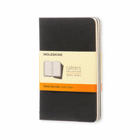 Moleskine Cahier Black Pocket Ruled Journals, 3-1/2" x 5-1/2", 3 Pack-Pocket size (3-1/2" x 5-1/2")
