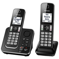 Panasonic KXTGC392B 2-Handset Cordless Phone with Answering Machine, Black-2-Handset system; Expandable up to 6 Handsets