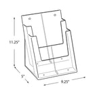 Azar Displays 2-Tier 2-Pocket Letter Sized Brochure Holder (252380)-2 pockets
