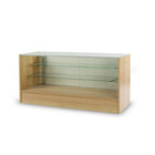Can-Bramar Econoline Full Vision Show Case, 72" x 18" x 38", Maple-Comes with 10" and 12" depth adjustable glass shelves
