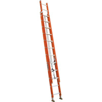 Louisville 24' Ladder Industrial Heavy-Duty Fibreglass Extension Ladders, Fibreglass (FE3224)-Max. Open Height: 24'