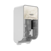 Kimberly-Clark Professional ICON Coreless Standard Roll Toilet Paper Dispenser 2 Roll Vertical - Warm Marble Design Faceplate-1 Dispenser and 1 Warm Marble Design Faceplate per Case