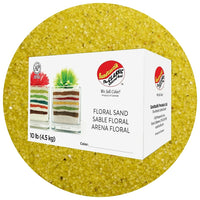 Sandtastik Floral Coloured Sand, 10 lb (4.5 kg) Box, Yellow-Coarse grain with natural sparkle throughout