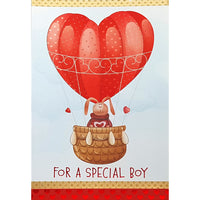 Rosedale Gold Greeting Cards/Envelopes - Happy Valentine's Day Boy - 5-1/2" x 8" - 6 Pack-Printed on premium uncoated card stock