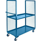 Kleton Wire Mesh Stock Truck, 2-Shelf, Steel, 30" x 63" x 63", Two-Sided (ML172)-No. of Shelves: 2
