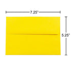 JAM Paper A7 Invitation Envelopes, 5.25 x 7.25, Brite Hue Yellow Recycled, 100 Pack (96326g)-Opening: Booklet