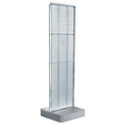 Azar Displays 4-Sided Pegboard Floor Display, Studio Base, Clear (700770-CLR)-Pegboard display fixture