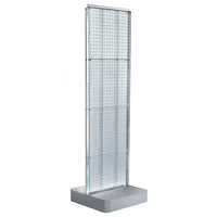 Azar Displays 4-Sided Pegboard Floor Display, Studio Base, Clear (700770-CLR)-Pegboard display fixture