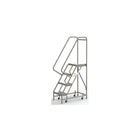 Tri-Arc Manufacturing Aluminum Rolling Ladder, Step Width: 16", Step Type: Ribbed, No. of Steps: 4 (WLAR104164)-No. of Steps: 4