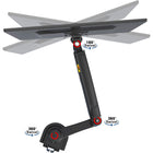 North Bayou H180 Dual Monitor Full Motion Mount Up To 2 X 22"-32" - Black-Wide range adjustments: Built in with ultra-precision gas-strut, Support: +85° to -30° screen tilt adjustment, 360° rotation for landscape or portrait mode; Upright lift 9.8" (250mm) and +90° to -90° degrees swivel, which is perfect for deeper and larger desktops