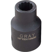 Gray Tools 23mm X 1/2" Drive, 12 Point Standard Length, Impact Socket-Size: 23mm
