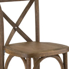 Flash Furniture HERCULES Series Dark Antique Wood Cross Back Barstool - 2 Pack-Cross Back Design