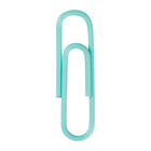 JAM Paper – Trombones standards colorés, petits, bleu sarcelle, 100/paquet (21832064)-Fabriqués avec des fils en acier revêtu de vinyle