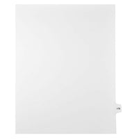 Mark Maker Legal Exhibit Index Tab White Single Tabs, 1/15th Cut, Letter Size, No Holes, Number 178, 25 Pack-White Single Tabs, 1/15th Cut