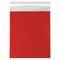 JAM Paper Enveloppes ouvertes en aluminium à fermeture « pelez et scellez », 9 x 12 po, rouge, 100/pqt-Rouge