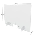 Eddie's Plexiglass Acrylic Sneeze Guard - 47.5"W x 31.5"H - Clear-47.5" wide x 31.5" high