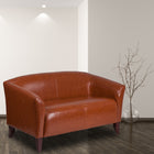 Flash Furniture HERCULES Imperial Series Cognac Leather Loveseat-Fixed Seat Cushion
