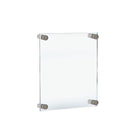 Azar Acrylic Gallery Wall Floating Frames - 12.5" x 15" - Silver Stand Off Caps 4 Pack-Sold in a Set of: 4