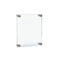 Azar Acrylic Gallery Wall Floating Frames - 12.5" x 15" - Silver Stand Off Caps 4 Pack-Sold in a Set of: 4