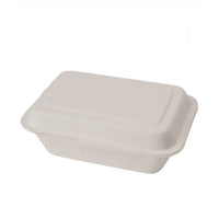 Eco-Packaging - Conteneur à clapet en canne à sucre compostable - Paquet de 500-Conteneur rectangulaire compostable