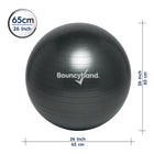 Bouncyband Balance Ball, 65cm, Dark Grey-Provides an outlet for excess energy alleviating anxiety, stress and boredom