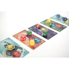 Unearth Board Game-Each copy includes 85 cards, 91 tokens, 20 dice, 4 player aids, a cloth storage bag, and a plastic tray sized for sleeved cards