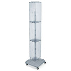 Azar Displays 8" x 8" x 60"Interlocking Pegboard Display with Wheels, Clear (703390-CLR)-Works great with Azar's line of hooks and accessories