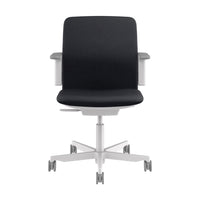 Humanscale Path Task Chair - Gray Frame/Soft Black Ecoknit-Applying the laws of physics, Humanscale's Gravity Mechanism automatically adjusts recline support to each user, no bulky levers or knobs needed