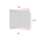 Mark Maker 4 Way Table Divider - 36" L x 36" W x 23.5" H - 1/4" clear acrylic - no pass throughs-Made from 1/4” clear acrylic.